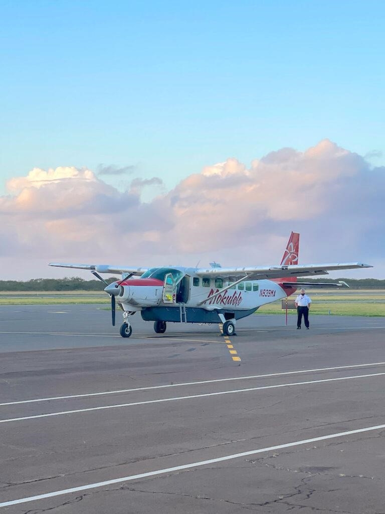 This is a photo of the aircraft we used on Moloka'i. Credit to Marcie Cheung.